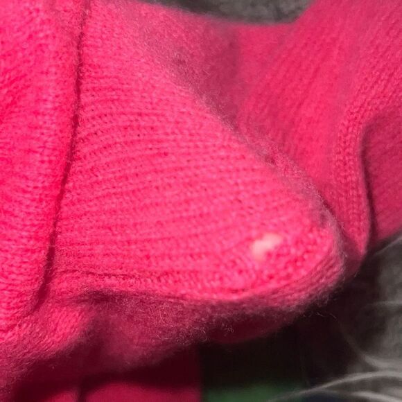 Lilly Pulitzer Sawyer Hooded Cashmere Hooded Sweater Bright Pink sz XS READ - Picture 11 of 11